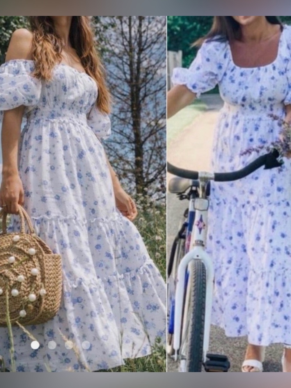 LoveShackFancy • Floral Blue & White • Maxi Dress • Small